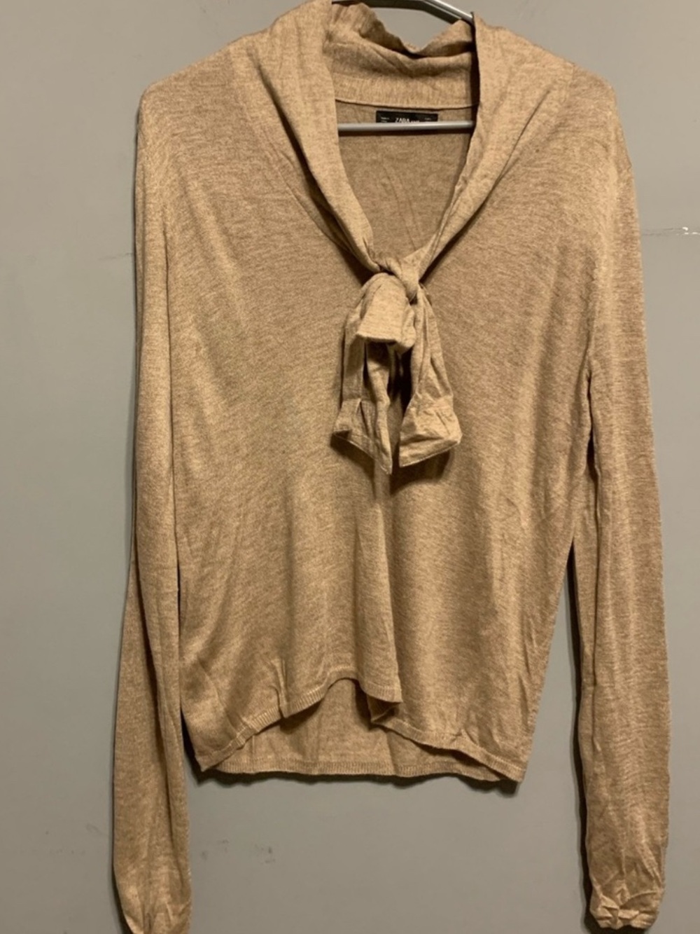Zara front tie bow top